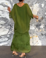 Alba™ | Loose Maxi Dress with Round Neckline