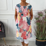 Paula - Long Top with Floral Pattern