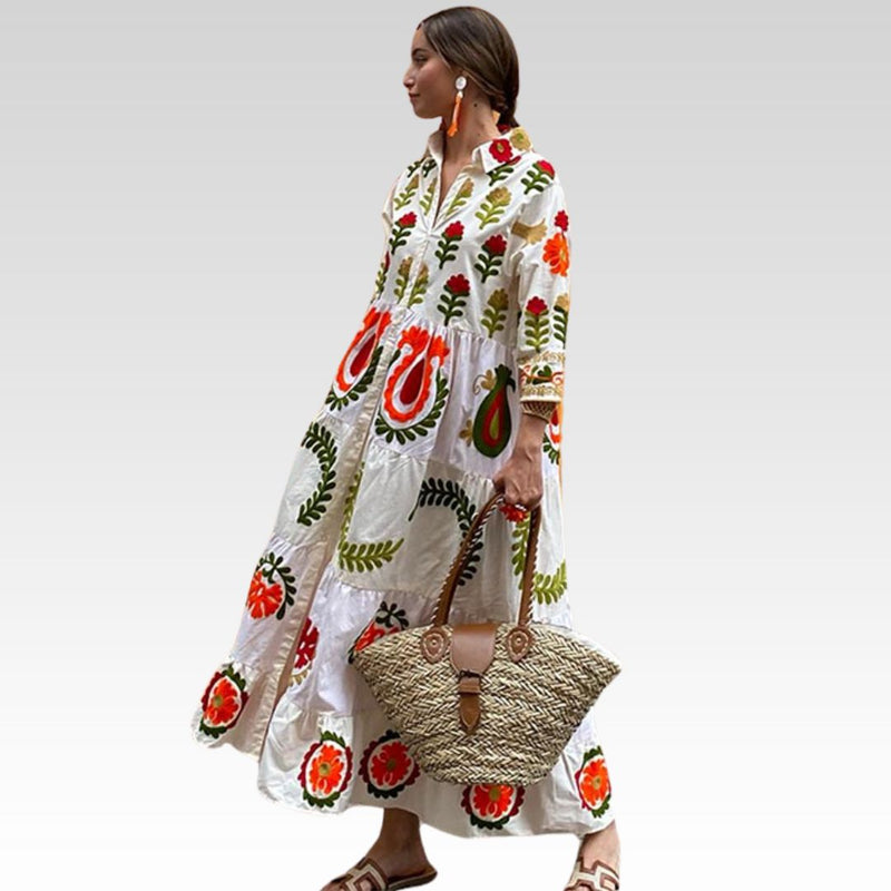 FLORENTINA PRINTED MAXI DRESS