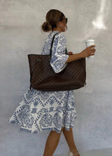 IDALINA FASHIONABLE PRINT DRESS