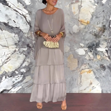 Ella | Elegant Long Dress with Stylish Bat Sleeves