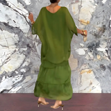 Ella | Elegant Long Dress with Stylish Bat Sleeves