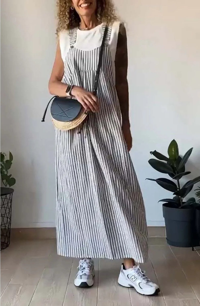 MARIELE I STRIPED MAXI DRESS