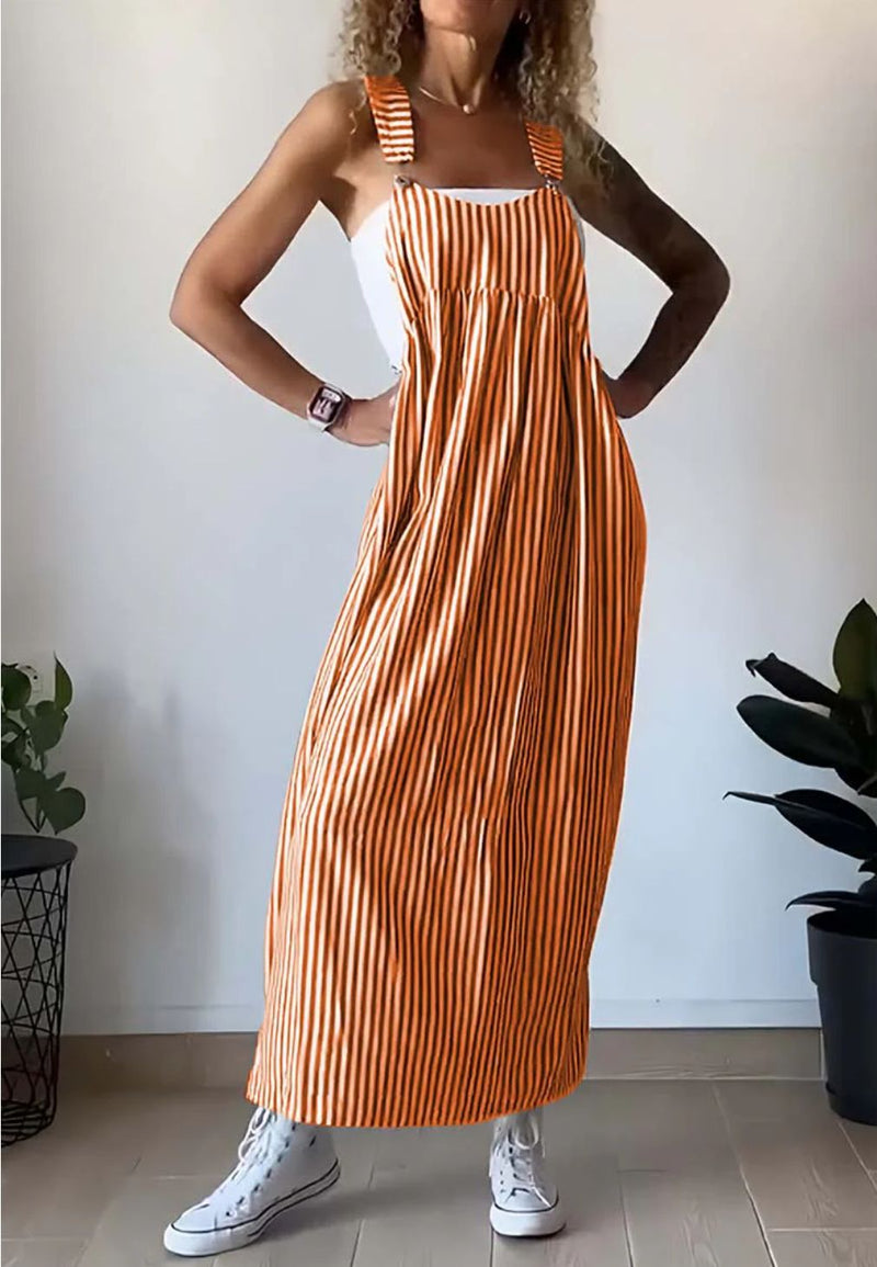 MARIELE I STRIPED MAXI DRESS