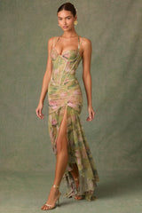 Esmeralda | Asymmetrical Bodycon Dress with Ruffles