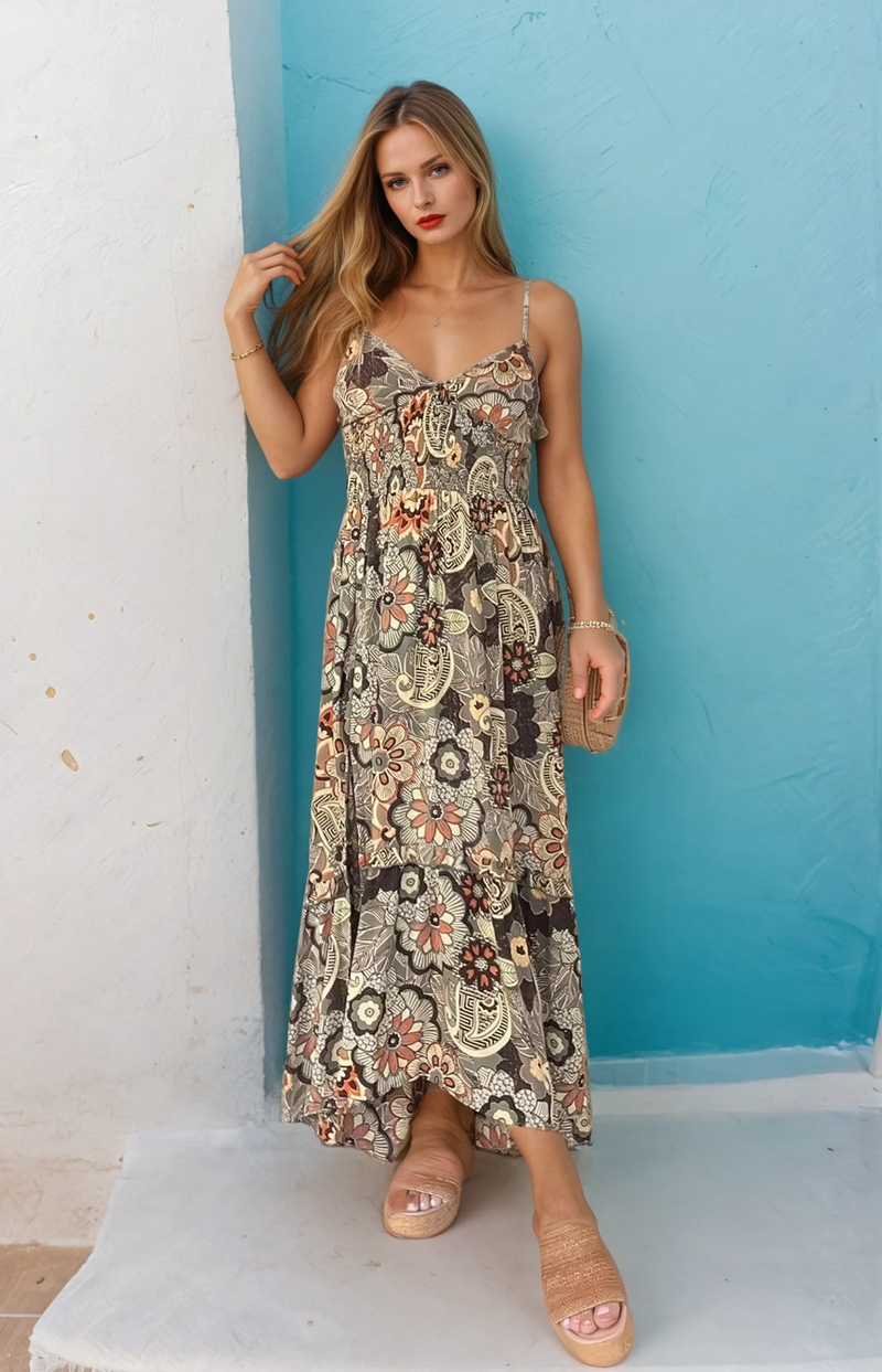 Daisy | Floral Dress with Spaghetti Straps