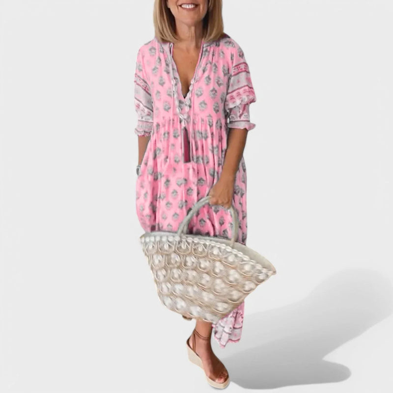 Marlena | Dress with V-Neck and A-Line Silhouette