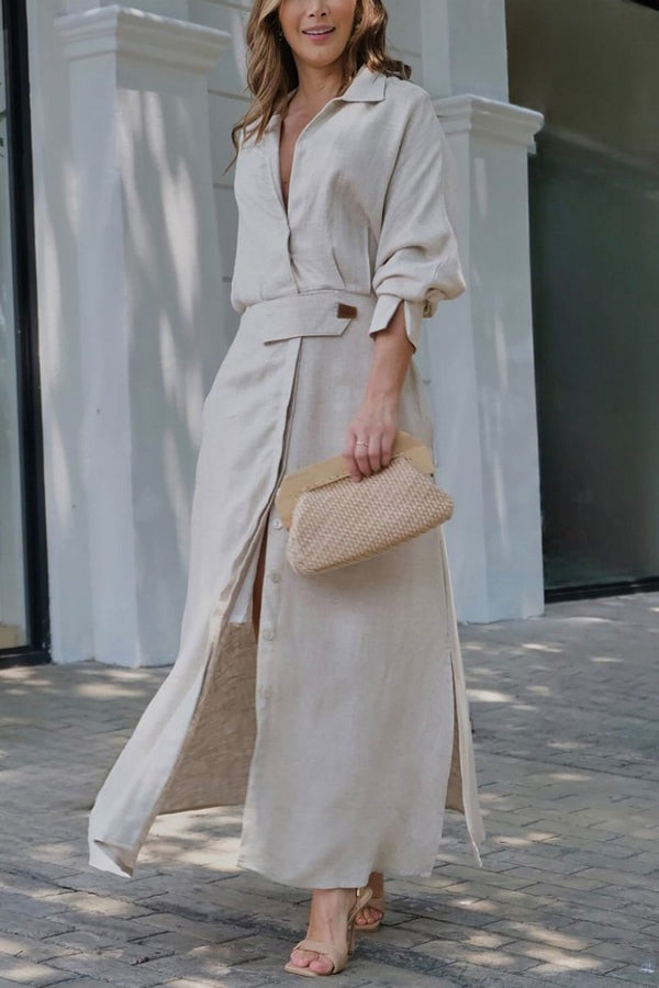 Harper | Lightweight Belted Linen Trench Coat