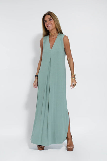 Carmela | Elegant Long Dress with Cardigan