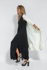 Carmela | Elegant Long Dress with Cardigan