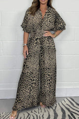 TRAUDL I JUMPSUIT WITH LEOPARD PRINT
