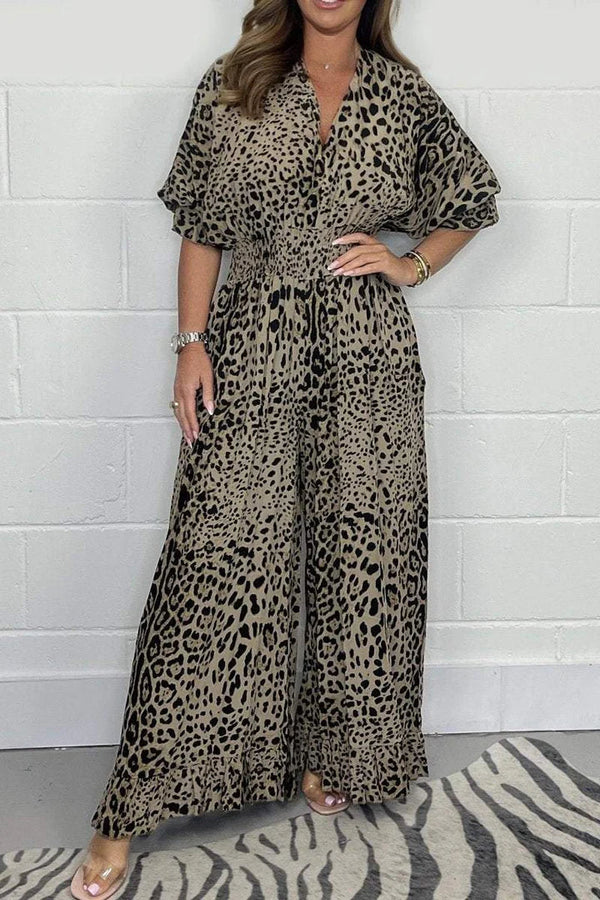 TRAUDL I JUMPSUIT WITH LEOPARD PRINT
